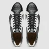 Clearance Marco di Milano Lyon II Ostrich Quill & Calfskin Sneakers Black / White