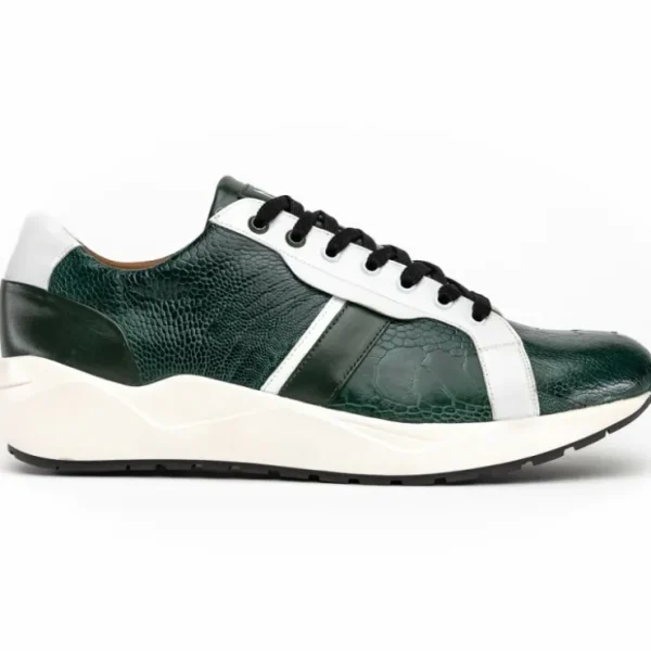 marco_di_milano_lyon_ostr_0-1.webp Hot Marco di Milano Lyon Ostrich Leg & Calfskin Sneakers Green / White