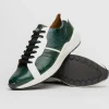 Hot Marco di Milano Lyon Ostrich Leg & Calfskin Sneakers Green / White