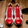 Cheap Marco di Milano Lyon Ostrich Leg & Calfskin Sneakers Red / White