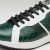 Hot Marco di Milano Lyon Ostrich Leg & Calfskin Sneakers Green / White