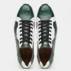 Hot Marco di Milano Lyon Ostrich Leg & Calfskin Sneakers Green / White