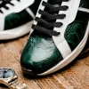 Hot Marco di Milano Lyon Ostrich Leg & Calfskin Sneakers Green / White