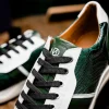 Hot Marco di Milano Lyon Ostrich Leg & Calfskin Sneakers Green / White
