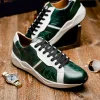 Hot Marco di Milano Lyon Ostrich Leg & Calfskin Sneakers Green / White