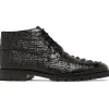 Sale Marco di Milano Martinelli Caiman Crocodile Chukka Boots Black