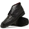 Sale Marco di Milano Martinelli Caiman Crocodile Chukka Boots Black