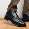 Cheap Marco di Milano Martinelli Caiman Crocodile Chukka Boots Navy