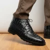 Sale Marco di Milano Martinelli Caiman Crocodile Chukka Boots Black