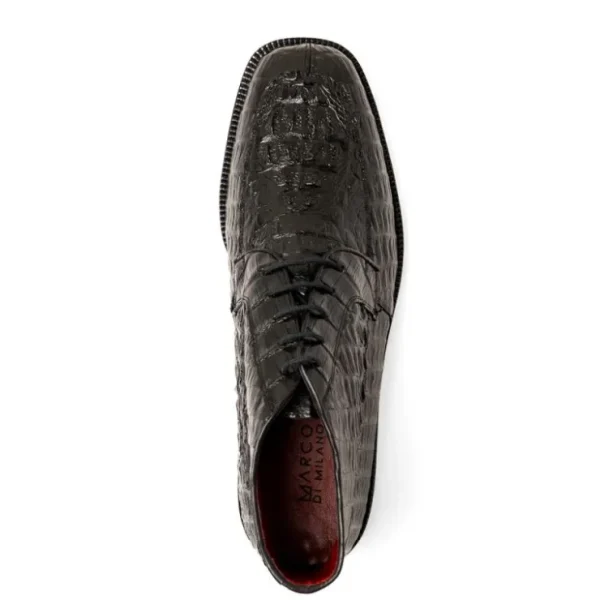 Sale Marco di Milano Martinelli Caiman Crocodile Chukka Boots Black