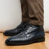 Cheap Marco di Milano Martinelli Caiman Crocodile Chukka Boots Navy