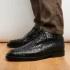 Sale Marco di Milano Martinelli Caiman Crocodile Chukka Boots Black