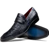 Hot Marco di Milano Matteo Alligator Penny Loafer Navy