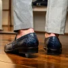 Hot Marco di Milano Matteo Alligator Penny Loafer Navy