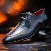 Fashion Marco di Milano Merida Caiman & Lizard Derby Navy