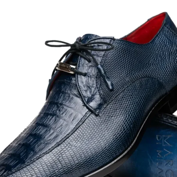 Fashion Marco di Milano Merida Caiman & Lizard Derby Navy