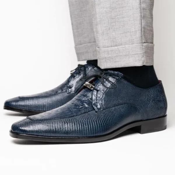 Fashion Marco di Milano Merida Caiman & Lizard Derby Navy