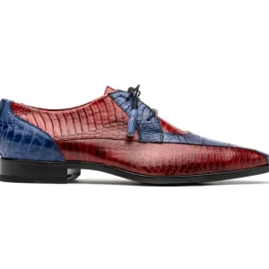 Store Marco di Milano Moncalieri Alligator & Cobra Shoes Navy / Red