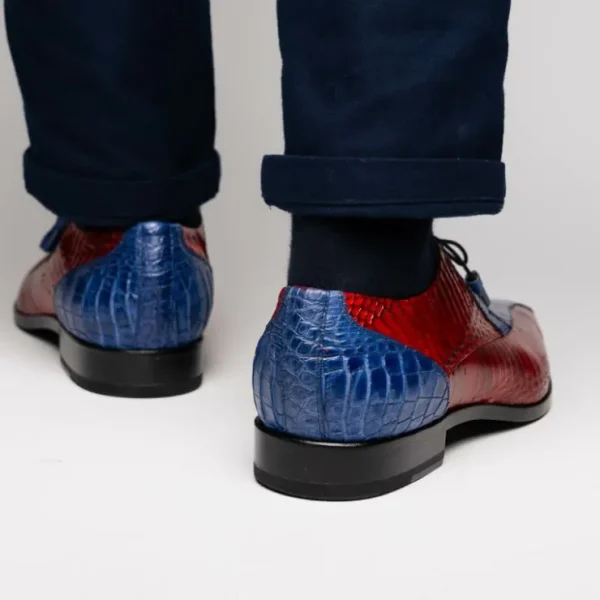 Store Marco di Milano Moncalieri Alligator & Cobra Shoes Navy / Red