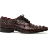 Fashion Marco di Milano Nilo Nile Crocodile Derby Wine