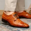 Best Marco di Milano Nilo Nile Crocodile Derby Brandy