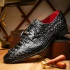 Cheap Marco di Milano Nilo Nile Crocodile Derby Black