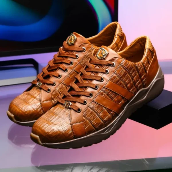 Outlet Marco di Milano Nino Caiman Crocodile Sneakers Bay Apache BayApache