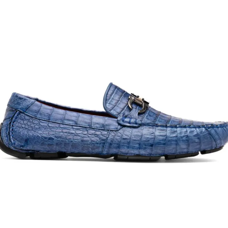 Shop Marco di Milano Parma Caiman Belly Bit Drivers Blue Jeans BlueJeans