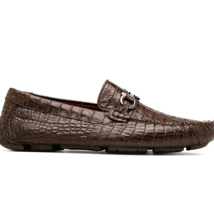 Clearance Marco di Milano Parma Caiman Belly Bit Drivers Brown