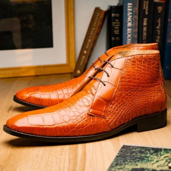 Discount Marco di Milano Pietro Alligator Chukka Boots Honey