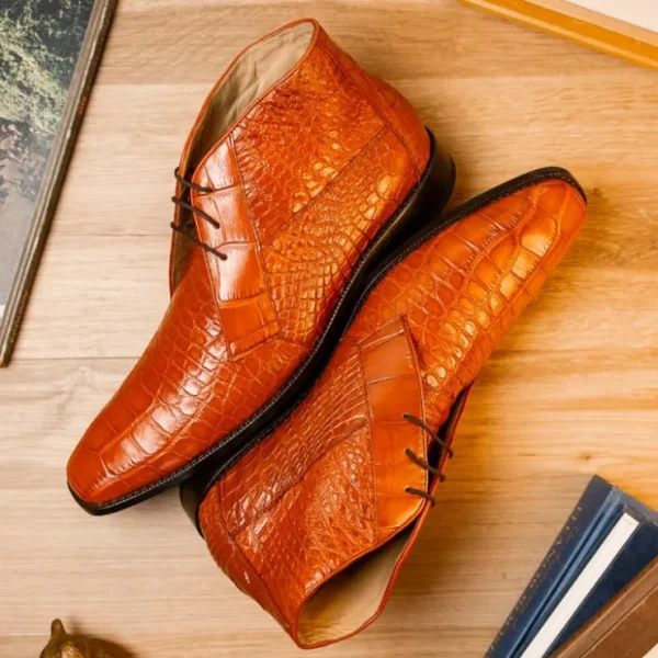 Discount Marco di Milano Pietro Alligator Chukka Boots Honey