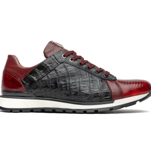 Discount Marco di Milano Portici Caiman & Lizard Sneakers Wine/Black Combo Wine/BlackCombo