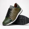 Best Sale Marco di Milano Portici Caiman & Lizard Sneakers Green Combo GreenCombo