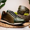 Best Sale Marco di Milano Portici Caiman & Lizard Sneakers Green Combo GreenCombo