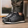 New Marco di Milano Portici Caiman & Lizard Sneakers Gray Combo GrayCombo