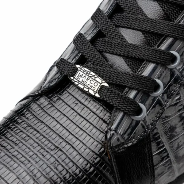 New Marco di Milano Portici Caiman & Lizard Sneakers Gray Combo GrayCombo
