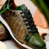 Best Sale Marco di Milano Portici Caiman & Lizard Sneakers Green Combo GreenCombo