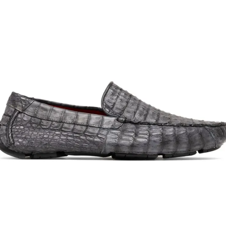 Cheap Marco di Milano Remo Caiman Crocodile Driving Shoes Grey