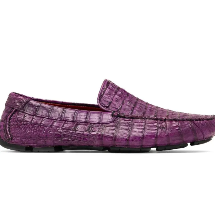 Cheap Marco di Milano Remo Caiman Crocodile Driving Shoes Purple