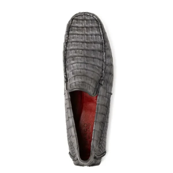 Cheap Marco di Milano Remo Caiman Crocodile Driving Shoes Grey