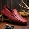 Online Marco di Milano Remo Caiman Crocodile Driving Shoes Wine