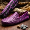 Cheap Marco di Milano Remo Caiman Crocodile Driving Shoes Purple