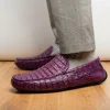 Cheap Marco di Milano Remo Caiman Crocodile Driving Shoes Purple