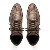 Clearance Marco di Milano Renzo Ostrich Lace Up Boots Stone Brown StoneBrown