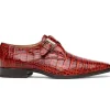 Shop Marco di Milano Rovigo Caiman Crocodile Monk Strap Rustic Cognac RusticCognac