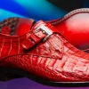 Flash Sale Marco di Milano Rovigo Caiman Crocodile Monk Strap Red