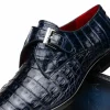 Flash Sale Marco di Milano Rovigo Caiman Crocodile Monk Strap Navy Blue