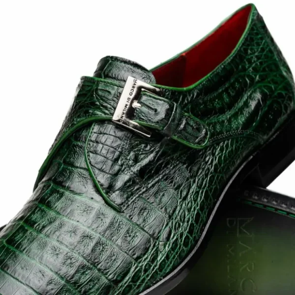 marco_di_milano_rovigo_ca_2-4.webp Shop Marco di Milano Rovigo Caiman Crocodile Monk Strap Green