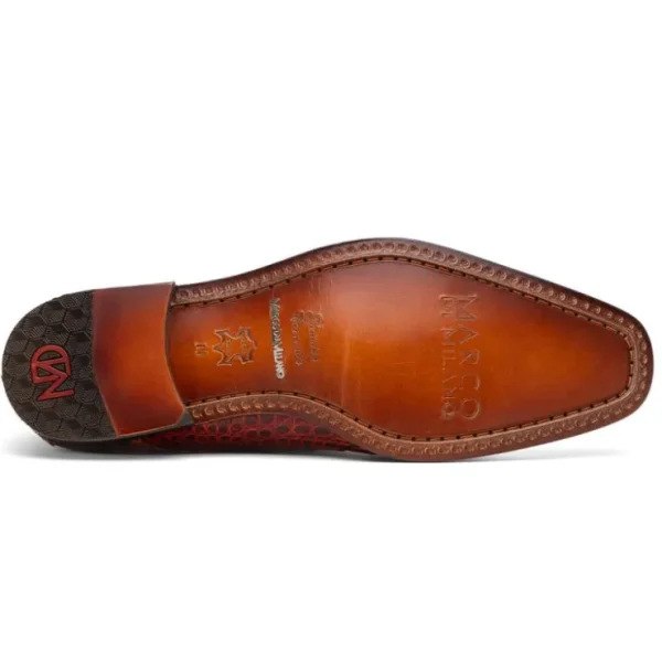 Shop Marco di Milano Rovigo Caiman Crocodile Monk Strap Rustic Cognac RusticCognac