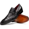 Shop Marco di Milano Salvatore Ostrich Penny Loafer Black